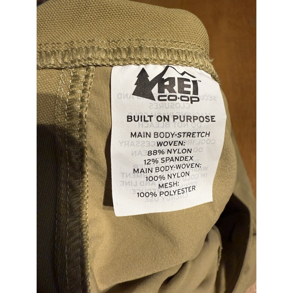 REI Co-op Hiking‎ Shorts Men's 36 Beige Belted Nylon Spandex Trail 11" Inseam - Picture 8 of 11